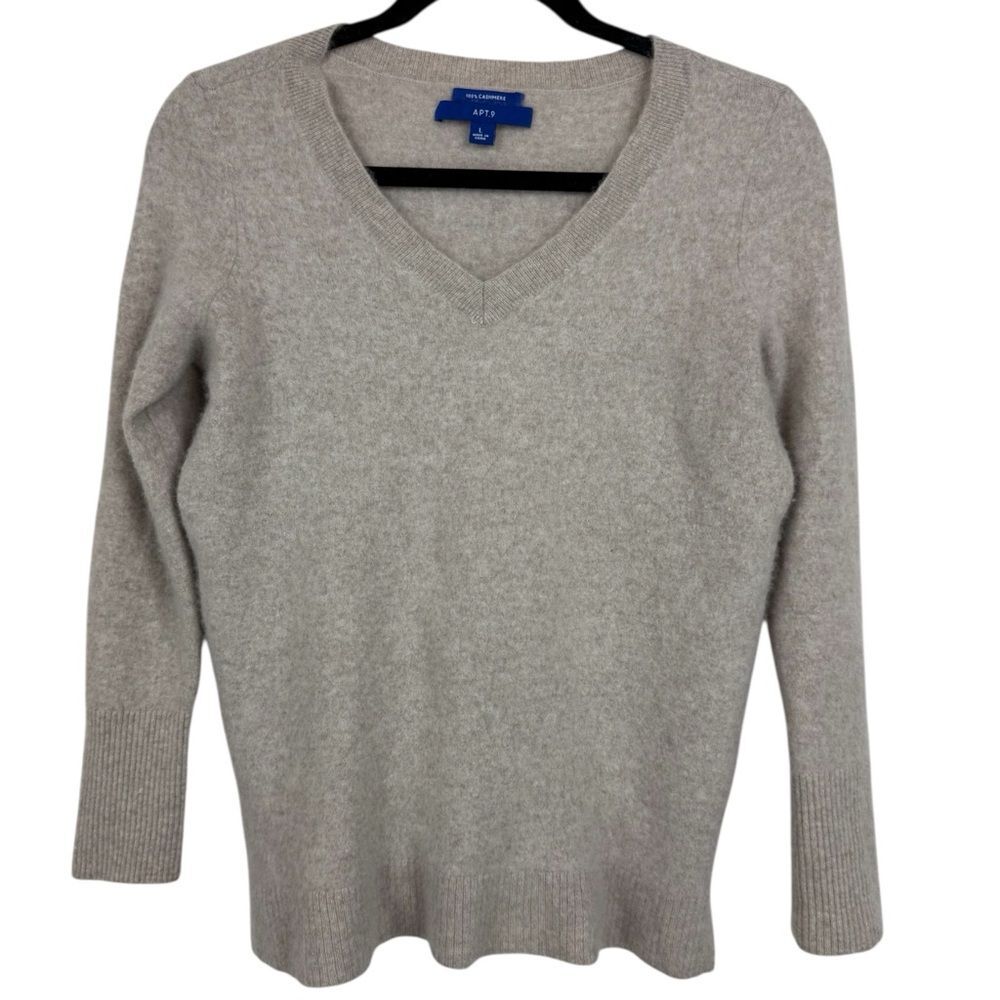 Apt 9 cashmere V-Neck sweater L